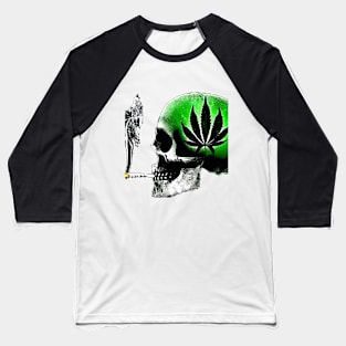 Skull Weed Baseball T-Shirt